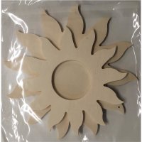 Holzartikel Teelichthalter Sonne