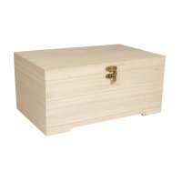 Holz Schatulle mit Einsatz, 2teilig, 28x18x13,5cm, 6 Fächer
