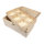 Holz Schatulle mit Einsatz, 2teilig, 28x18x13,5cm, 6 Fächer
