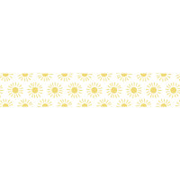 Washi Tape Sonne, 15mm, Rolle 15m, sonnengelb