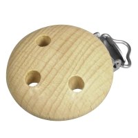 Holz Clip FSC 100%, 37mm ø, SB-Btl 1Stück, natur