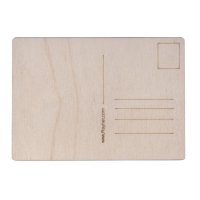 Holz Postkarte, FSC 100%, 14,8x10,5x0,3cm, Btl 26Stück, natur