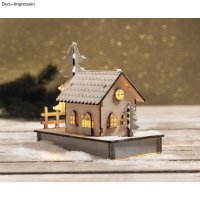 Holzbausatz Häuschen x1, FSC 100%, 17,5x9,4x14cm, 30-tlg. , 1Set