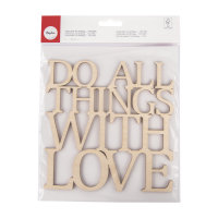 Holzschrift Do all things..., FSC 100%, 17,9x18,2cm, SB-Btl 1Stück