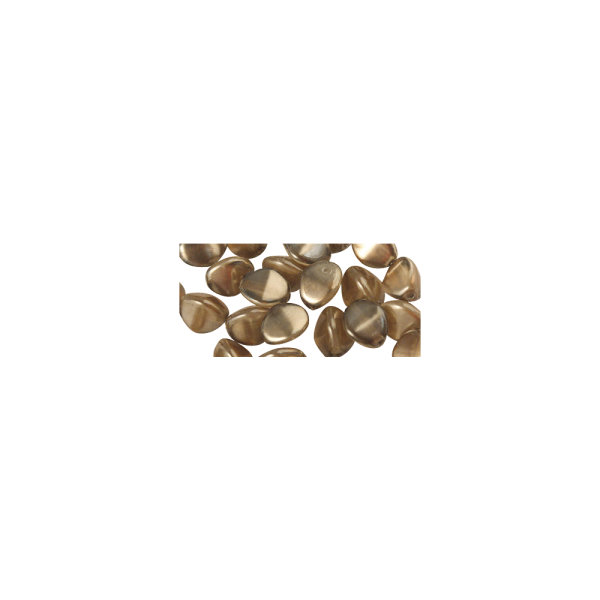 Glasperle-Dreikant, 7 mm, Dose 32 Stück, taupe-brown