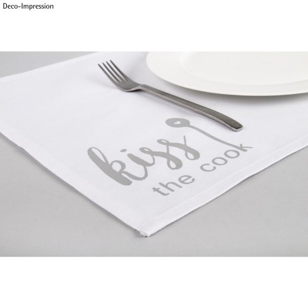 Tischset, weiss, 48x35cm, SB-Btl 2Stück