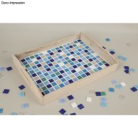 Artdecor Mosaik Mix, 2x2cm, ca.350Stück, Dose 1kg, Blau-Töne