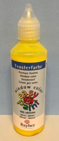Fensterfarbe easy paint, Flasche 80 ml, zitrone