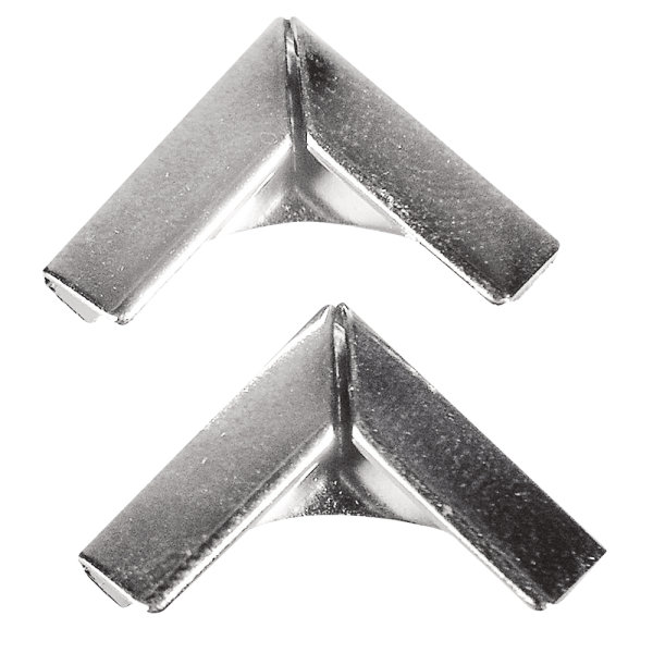 Metallecken für Bucheinbände, 14x14 mm, SB-Btl. 4 Stück, silber
