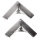 Metallecken für Bucheinbände, 14x14 mm, SB-Btl. 4 Stück, silber