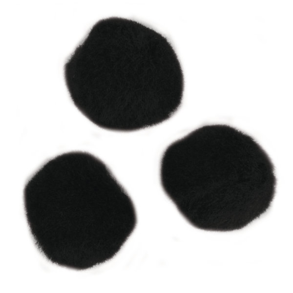 Pompons, 7 mm, SB-Btl. 70 Stück, schwarz