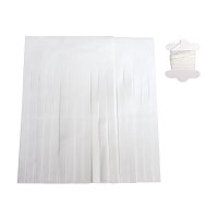 Papier-Quasten-Girlande, 12 Quasten, weiß, 20cm, 3m, SB-Btl 1Stück