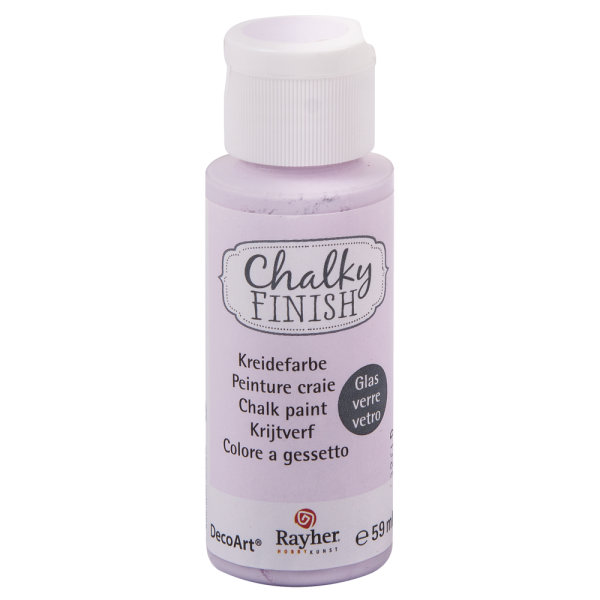 Chalky Finish for glass, Flasche 59ml, puderrosa