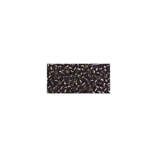 Premium-Rocailles, 2,2 mm , mit Silbereinzug, violett, Dose 12g