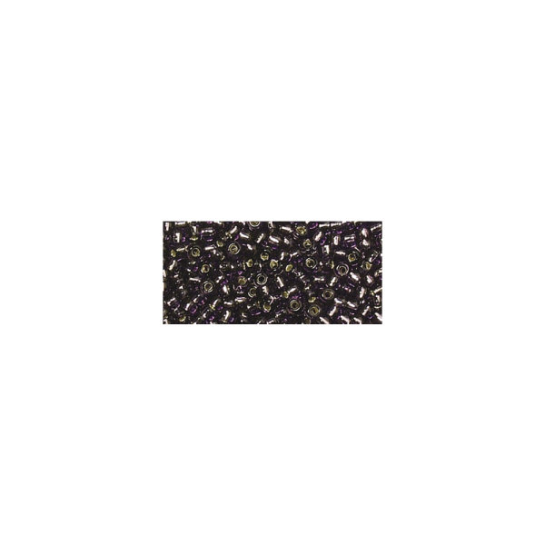 Miyuki Premium-Rocailles, 2,2 mm ø, mit Silbereinzug, violett, Dose 12g