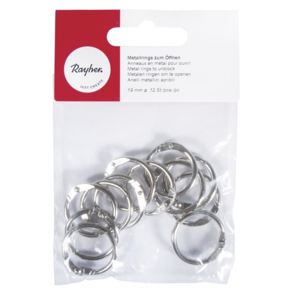 Metallringe zum ffnen, 19 mm  innen, SB-Btl. 12 Stck