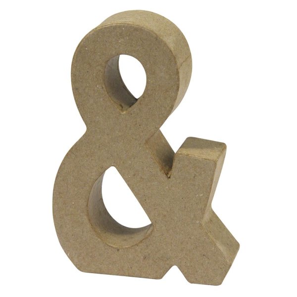 Pappmaché Zeichen &,FSC Recycled 100%, 15x10,5x3cm