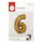 Folienballon Zahl 6, 40cm, SB-Btl 1Stck, gold