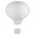 Papierlampion Heissluftballon, 30cm ø, 40cm, m. Metallgestell, Beutel 1Stück, weiss