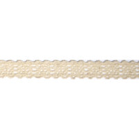 Fabric Tape Spitzenbordüre, 17mm, Auf Rolle, Blisterbox 2,5m, beige
