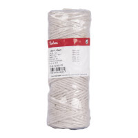 Jutegarn, 3 fach, 3,5mm ø, Spule 50m, weiss