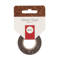 Glitter Tape, 15mm, Rolle 5m, brill.bronze