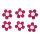Deko-Sticker: Papierblüten m. Halbperle, m. Klebepunkt, SB-Btl 20Stück, pink