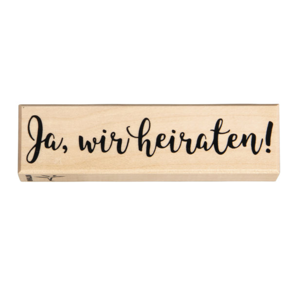 Stempel Ja, wir heiraten!, 3x11cm