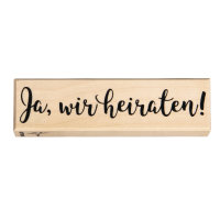 Stempel Ja, wir heiraten!, 3x11cm
