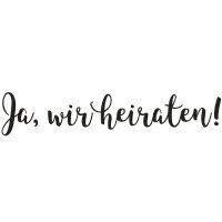 Stempel Ja, wir heiraten!, 3x11cm