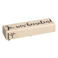 Stempel Ja, wir heiraten!, 3x11cm