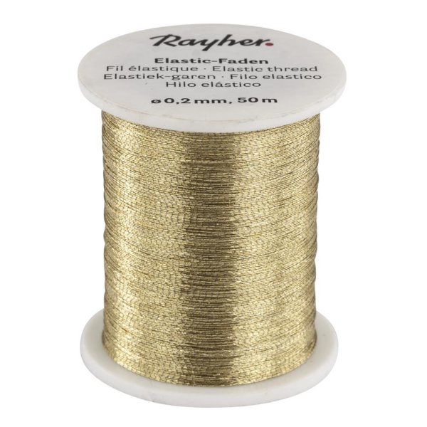 Faden, 0,2mm ø, Spule 50m, gold