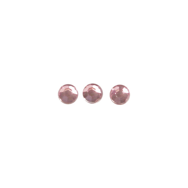 Plastik-Strasssteine, selbstklebend, 3 mm, SB-Btl. 120 Stück, rosé