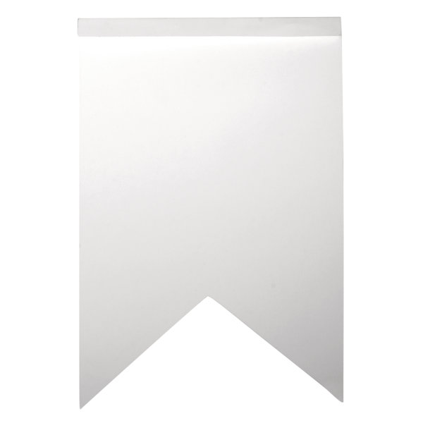 Papier Wimpel-Girlande Zigzag, 12x17,5cm,  SB-Btl 14Stück, weiss