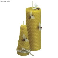 Bienenwachswabe, 50 %, 13x40cm, mit Docht, SB-Btl 1Platte