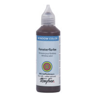 Fensterfarbe easy paint, Flasche 80 ml, kaffeebraun