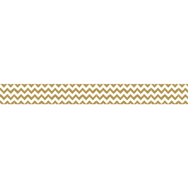Washi Tape Zick-Zack, 15mm, Rolle 15m, gold